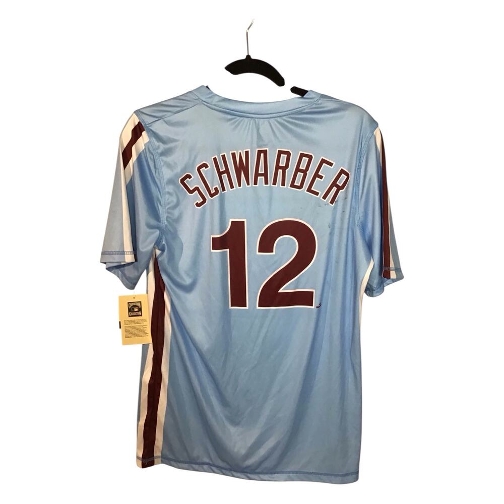 Phillies Kyle Schwarber jersey powder blue styling maroon Letters Sz 18/20 NWT